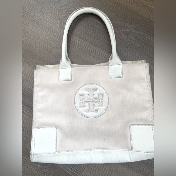 Tory Burch blush pink canvas Tote - Picture 2 of 5